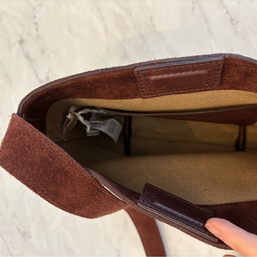 NWT Madewell Essential Mini Tote Bucket Bag Chocolate Raisin - Picture 8 of 9